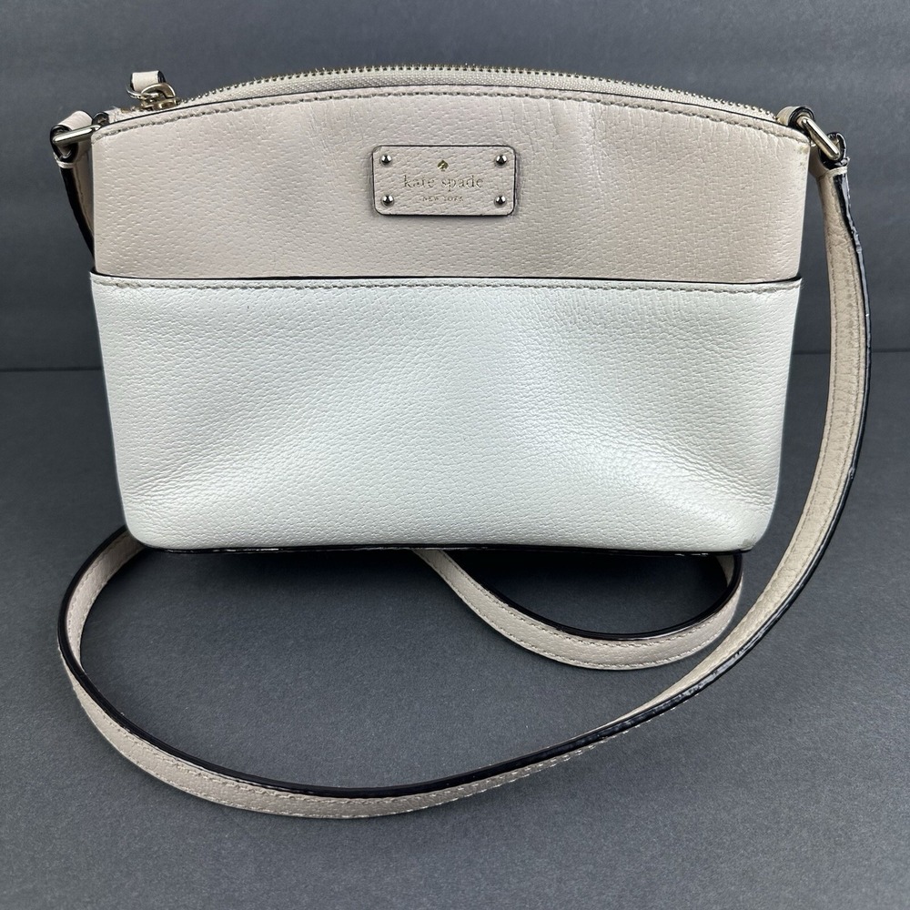 Kate Spade New York Grove Street Millie Crossbody Bag Warm Beige Leather Handbag